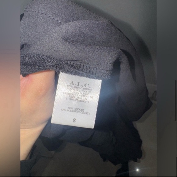 A.L.C. Christian Black Jumpsuit with Wrap Belt/ Size Large/ Size 8 - Picture 10 of 12